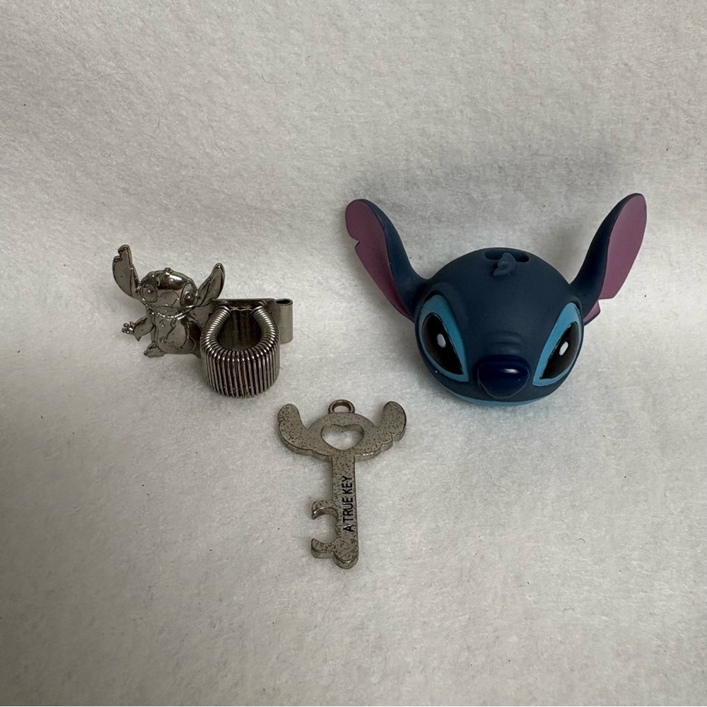 Set of 3 STITCH Pen Holder Key Plastic Key Cover Disney Japan